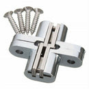 2PCS Hidden Hinge Stainless Steel Invisible Hinges Concealed Barrel Wooden  V5Q8