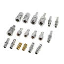 18pc Quick Coupler Set Air Hose Connector Fittings 1/4 Connection Kit
