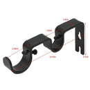 3Pcs/Set Curtain Rod Brackets Heavy Duty Double Rod Holders Durable Metal C F4U8