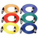 6 Pieces 6.5 Feet / 2m Cable for Microphone XLR Male to XLR Female Skin Rub