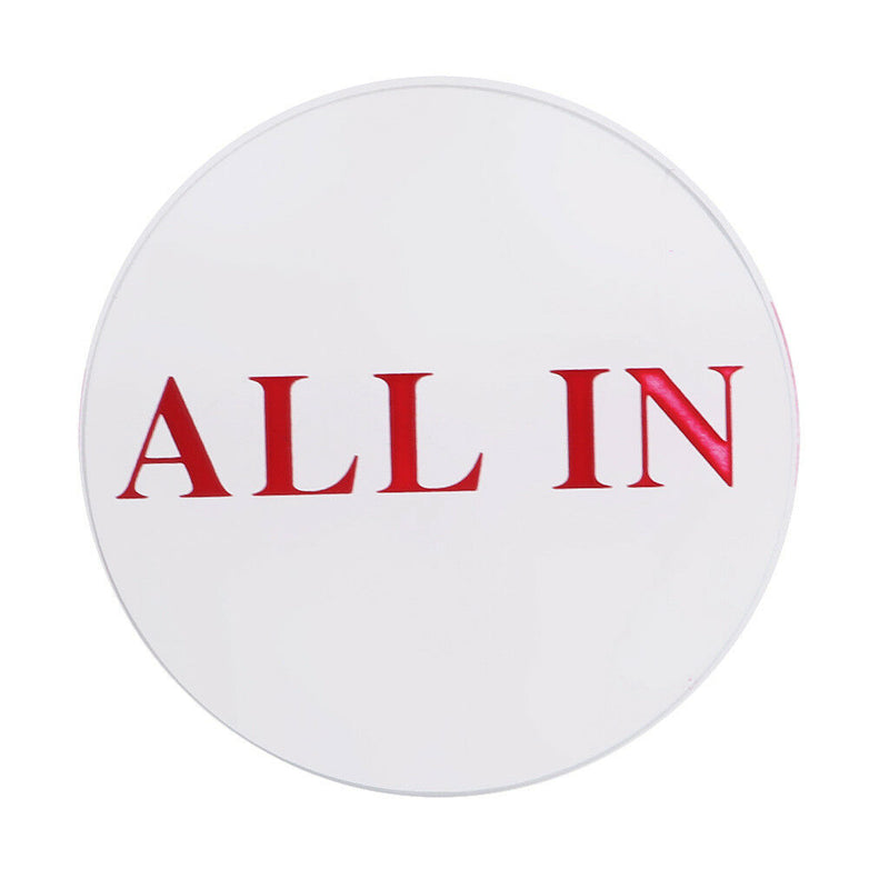 Bargaining Texas Hold'em Crystal ALL-IN Chip Button Blackjack Casino Prop