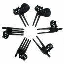 6pcs/set Lovely Lunch Box Bento Accessory Decor Black Forks Picks Cat Fruit Y8W7