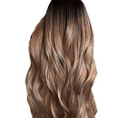 Gradient Blonde Party Wig Long Curly Hair Mixed Color Synthetic Wig
