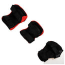 Kid Cycling Role Skating Knee Elbow Wrist Protector Pads - Black and Red