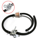470mm/18.5" Inline Fuel Tank Tap Petcock Hose Kit Filter For ATV motorcycle SUV