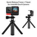 For Insta360 One R Quick Release Protective Cage Half Frame Case + Tripod