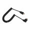 Left Angled 90 Degree HDMI to HDMI Male to Male Cable Spring 1080P Wire