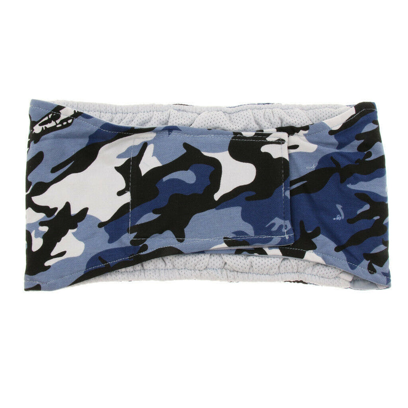 Male Dog Sanitary Physiological Pants Washable Dog Diapers Camouflage Blue