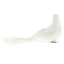 Lifelike White Artificial Doves Birds Statue Store Setting Garden Decoration