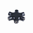 3.5mm Earphone Headphone Audio Splitter 1 Male to 5 Female Adapter (Black)