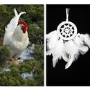 White Feather Dream Catcher Feather Bead Hanging Decor Ornament