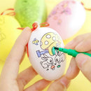 50Pcs Easter Plastic Easter Eggs DIY Easter Eggs Plastic Eggs + 8pcs Color Pens