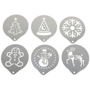 6pcs/lot Stainless Steel Metal Chocolate DIY Coffee Art Mould Coffee Stenc 3C