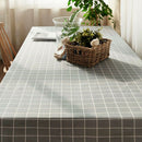Gingham Table Cloth Cover Table Protector Grey Texture Home Dining 140x180cm