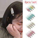 4Pcs Seamless Hair Clips Side Bangs Fix Fringe Barrette Makeup Washing Hairp BX