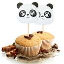 6pcs/set Cute Panda Cake Topper Cake Flag Birthday Kids Party Supplies FE 3C