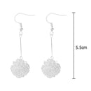 Fashion Hollow Ball Long Drop Dangle Hook Earrings Women Elegant Jewelry