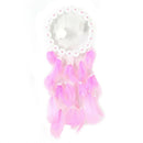 LED Flower Cloud Feather Dreamcatcher String Light Decorative Lamp (Pink) A