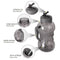 1.5L Large Capacity Sports Water Bottle w/ Straw For Outdoor Cycling Gym Drink