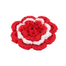 10x Beautiful Crochet Cotton Flower Brooch Women Adornment Present Red S