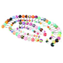50PCS Mix Color Stainless Acrylic Ball Barbell Bar Navel Belly Button Ring