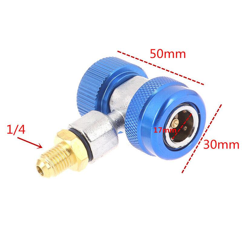 2Pcs Car Freon R134A Quick Coupler Adapters for Air Conditioning Refrigerant Ew