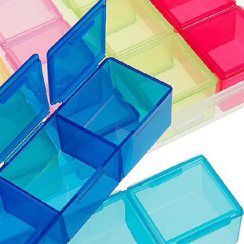 7 Day 21 Slot Pill Box Cse Holder Medicine Organiser Tablet Storage Disp