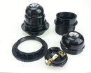 Black Period Style Screw E27 Light Bulb Lamp Holder Pendant SockWGBX