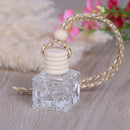 1Pc Car 10ml square hanging empty glass perfume bottles pendant car ornamJ,a