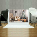 0.9X1.5m Christmas Background Cloth Pictorial Cloth Party New Year Xmas Tree Gif