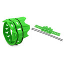 Motorcycle Exhaust Muffler Pipe Protector Heat Shield Cover 38.8x4.5x11cm Green
