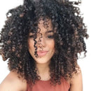 Dark Brown Synthetic Kinky Curly Wigs for Women Ombre Short Blonde Wig Afri