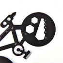 Multi-purpose Repair Wrench Bike Shape Tool Card Camping Tool Bottle Opene@