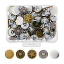 50 Set Jeans Tack Buttons Metal Clothes Accessories Replacement Craft Tool Set