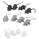 12 Plastic Mini Rats Mouse Animal Halloween Fancy Dress Props Toys Party Bag