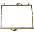 Metal Frame Kiss Clasp Arch For Purse Bag Bronze 19cm x 8.5cm