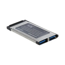 2 Port USB 3.0 Express Card Adapter Hub Cardbus for Laptop M4L6