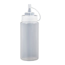 White plastic bottle dispenser Compression Sauce - 16 oz W3S3