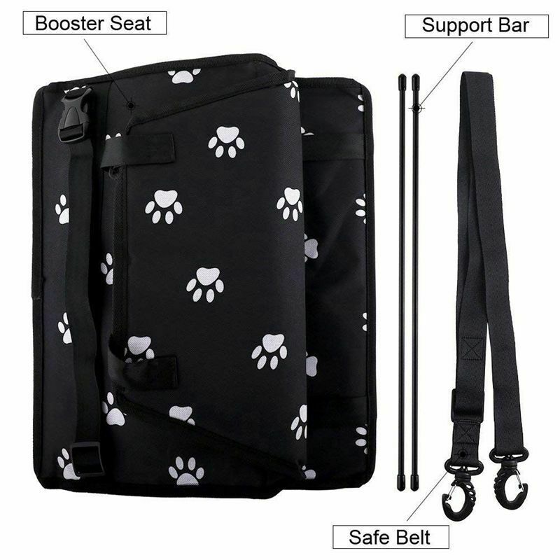 Pet Reinforce Car Booster Seat for Dog Cat Portable and Breathable Bag with