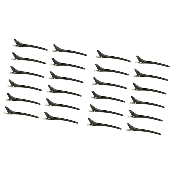 24 Pack Women Hairdressing Salon Sectioning Clamp Hair Clips Hairpins Grip Black