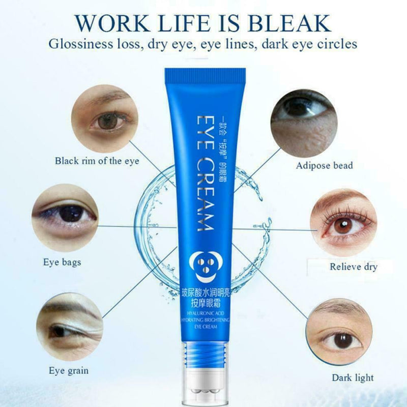 Eye Care Hyaluronic Acid Eye Roller Massage Brighten 25ml Moisturizing Crea N1F0