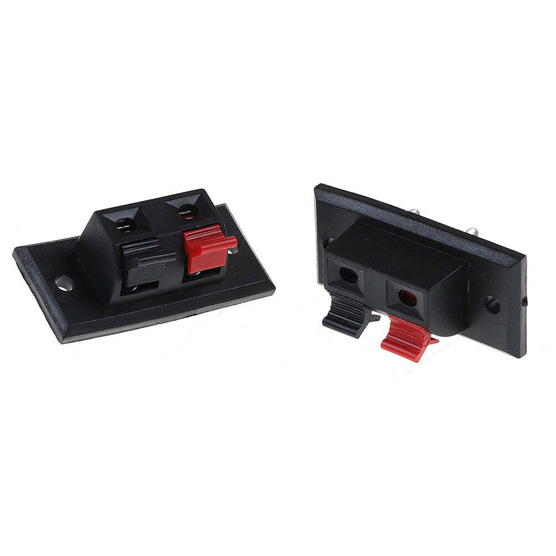 2Pcs 2 Positions Connector Terminal Push in Audio Speaker Terminals Cy