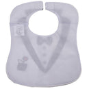 White Cute Tuxedo Toddler Baby Bib Feeding