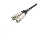 Dual XLR Female to Dual RCA Male Patch Cable - 2-XLRF to 2-RCA Audio Cable