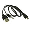 USB2.0 Charging Cord to Mini USB Male 3.5mm Jack Plug Audio Bluetooth Cable MO