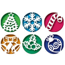 Cut Die 6Pcs Christmas Circle Scrapbook Paper Craft Blade Punch Stencils Di JR