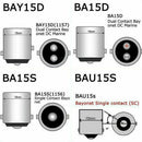 2PCS Set White Bulb LED Car BA15S P21W 1156 Backup Reverse Light 33-SMD 5630 12V