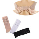 Women Ladies Soft Elastic 3 Row 2 Hooks Bra Extension Strap Brassiere Extender