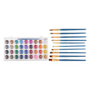 36 Colors Artist Solid Watercolor Paints Pan Set With 10x Painting Brushes