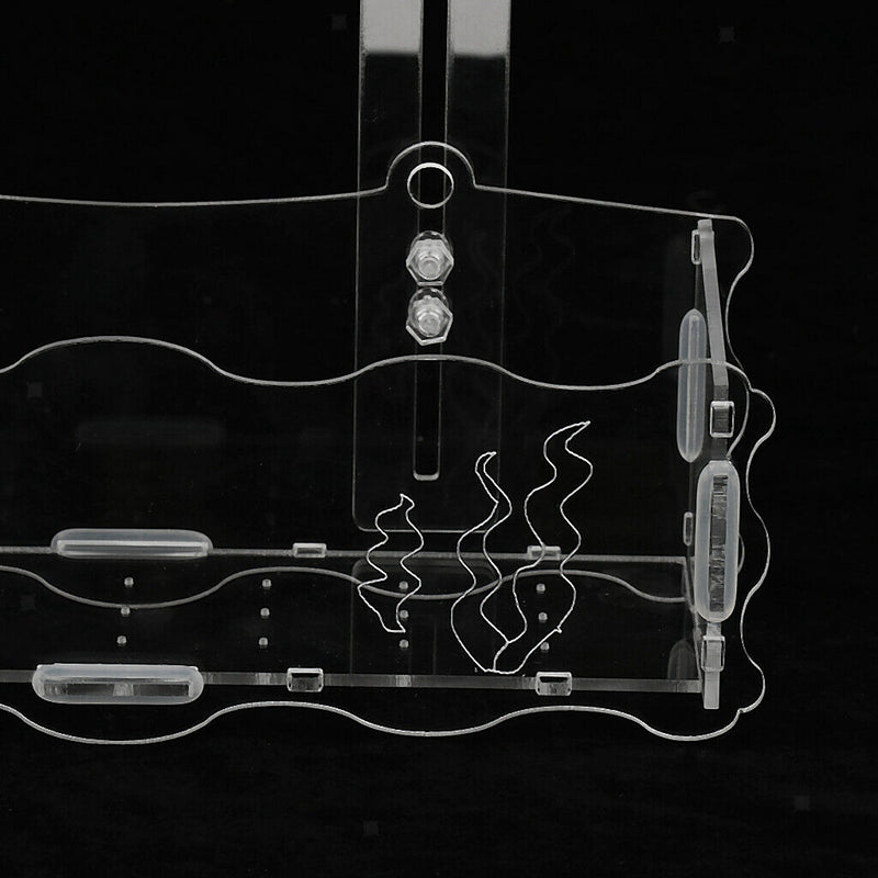 Acrylic Aquatic Plant Cup Pot Holder Aquarium Tank Live Plant Glass Pot Red